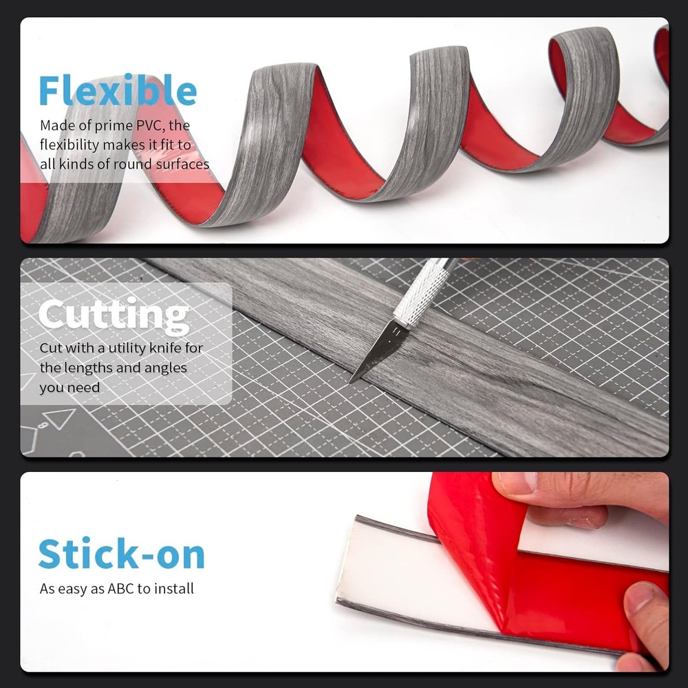 Versatile 4FT Self-Adhesive Floor Transition Strip for Seamless Gap Coverage