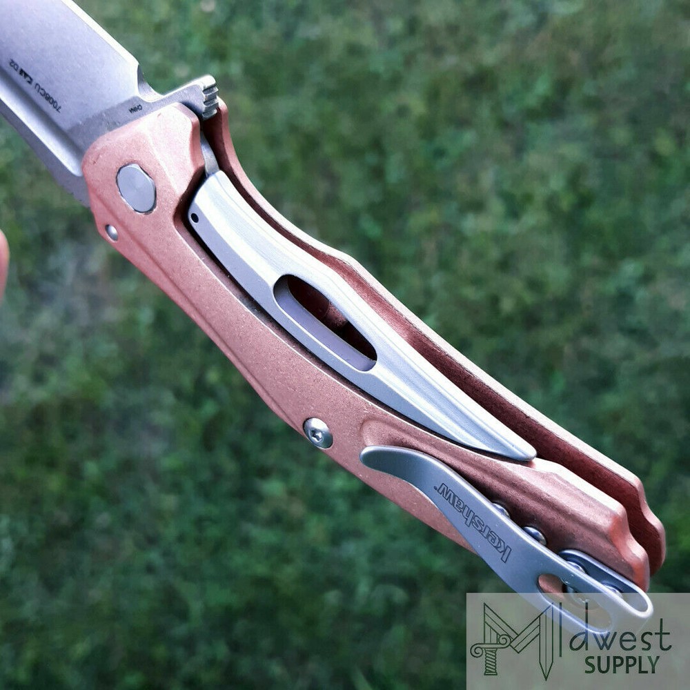 Kershaw Natrix Sub Frame Folding Knife 2.75" D2 Tool Steel Blade Copper Handle