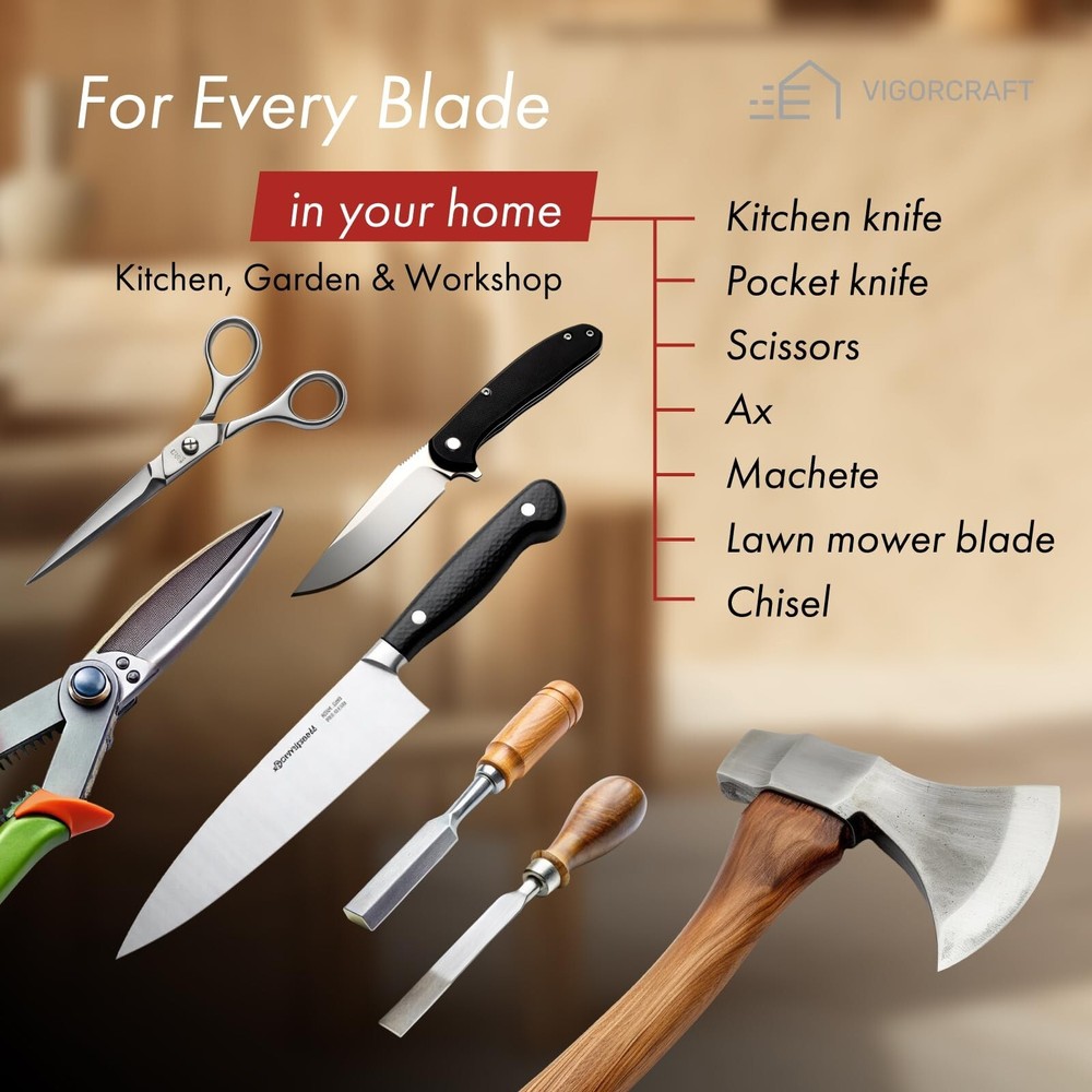 Ruby Sharpener Rod: Durable Knife Sharpener, Harder Than Steel Honi... Fast Ship