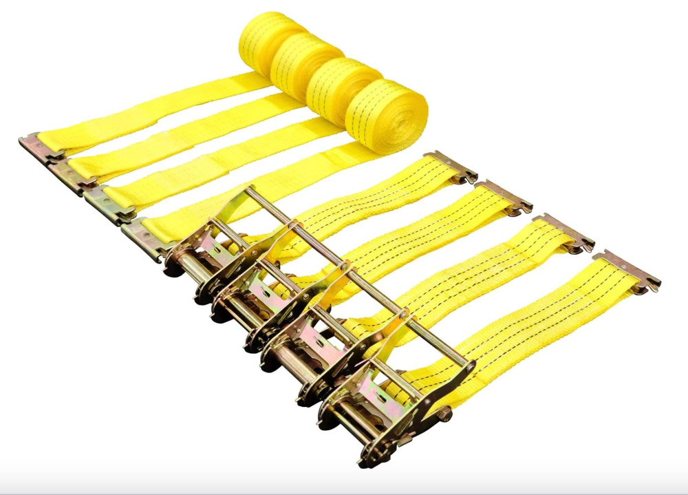 4 Pack E-Track Ratchet Straps 2" x15' 4400LB Tie Down