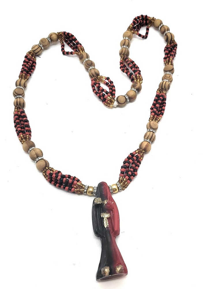 SANTA MUERTE COLLAR DE CUENTAS