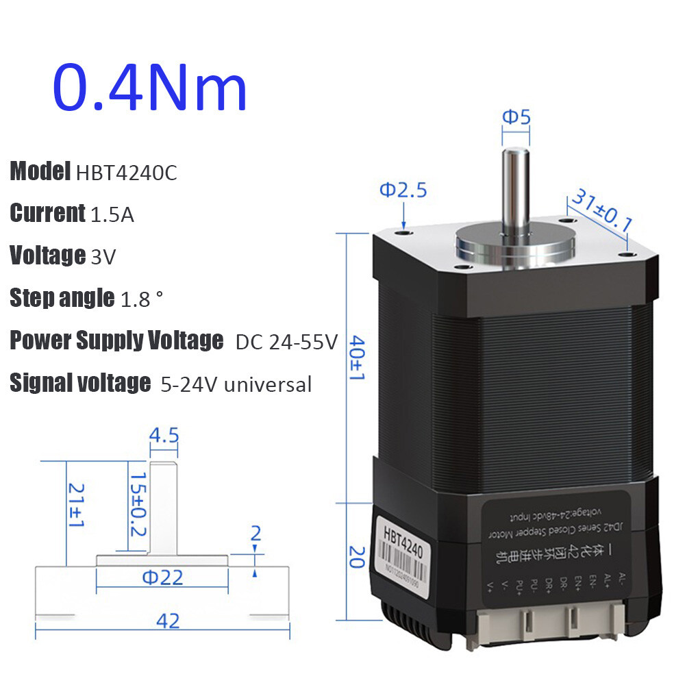 Nema17 Nema23 Closed-loop Integrated Stepper Motor w/1000 line magnetic Encoder