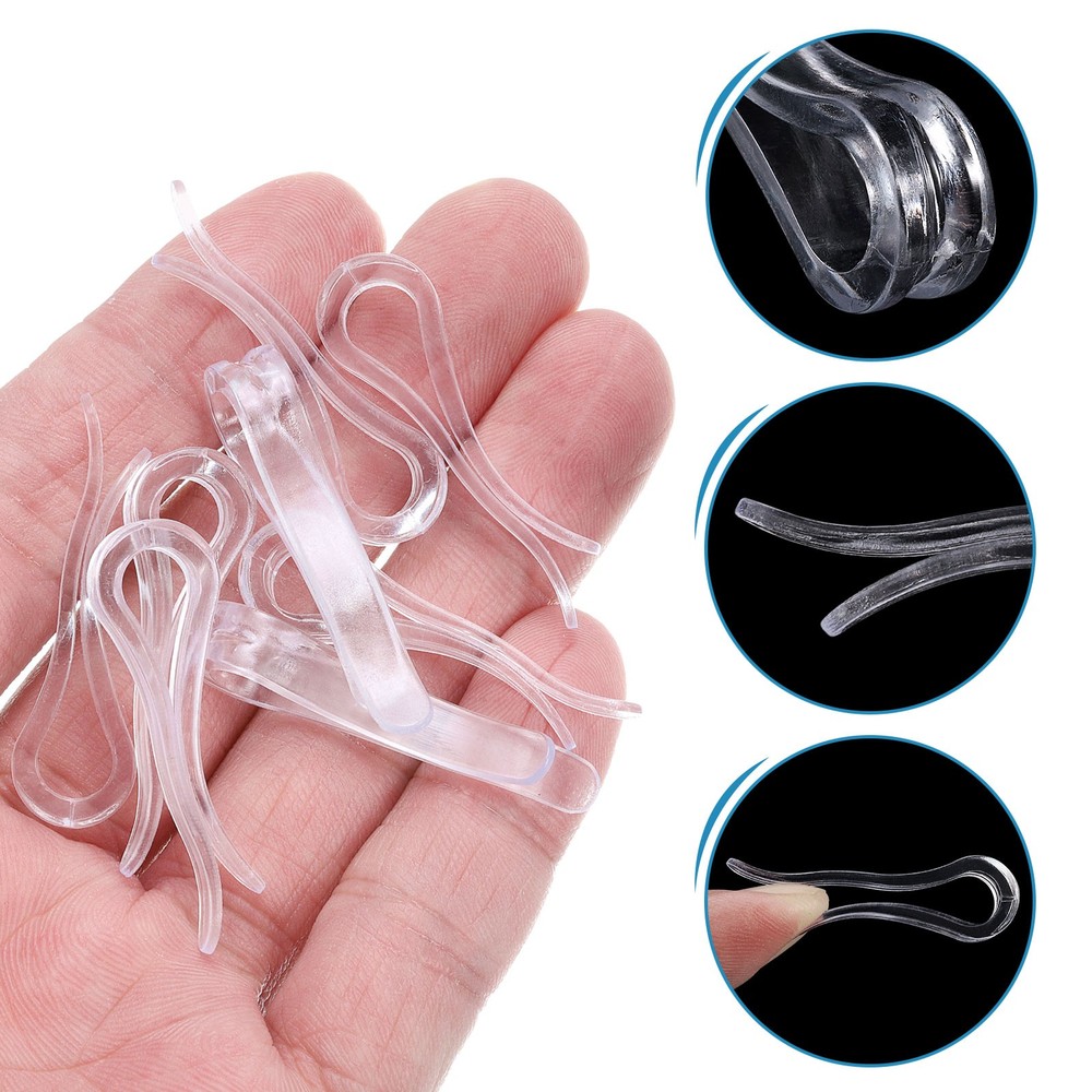 30pcs Durable Plastic Alligator Clip, 1.5" Clear U Shape