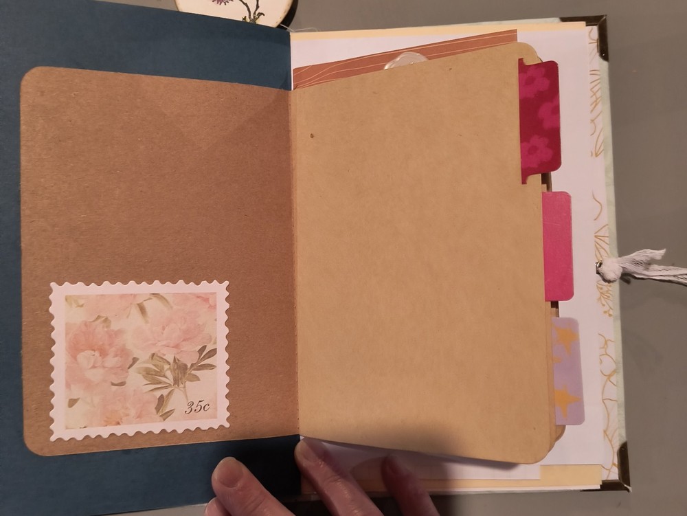 Handmade fabric covered junk journal