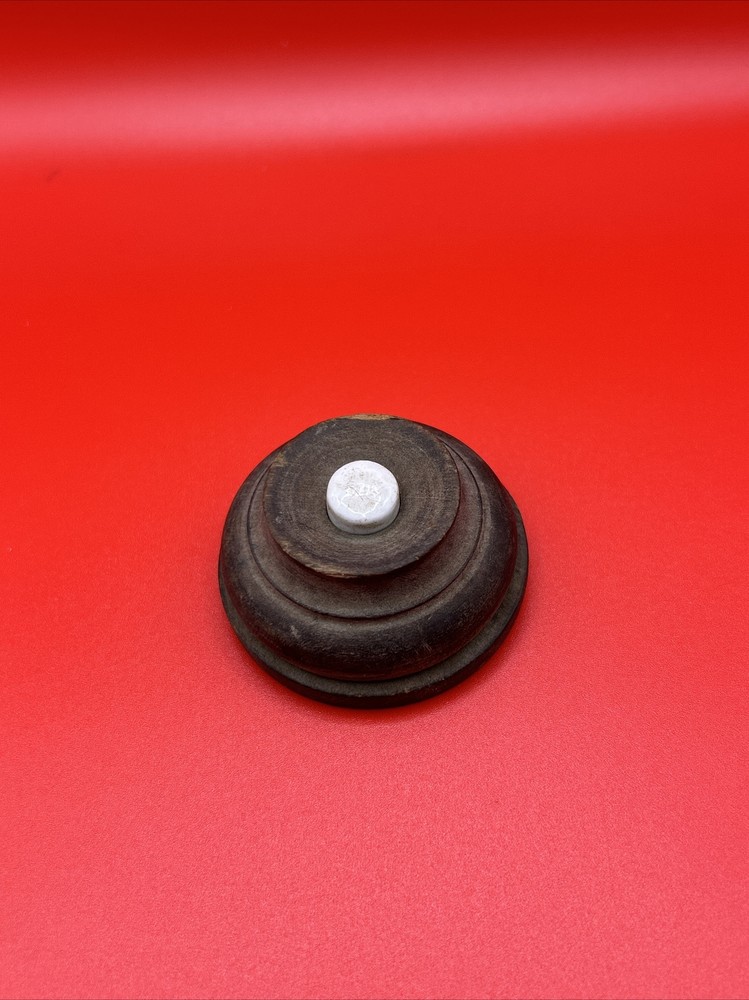 Antique Electrical Switch Call Button Wood Insulator
