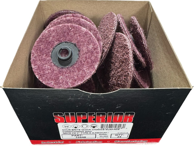Superior 3" Quick Change Surface Conditioning Discs Type-S A-Medium 25 Pack