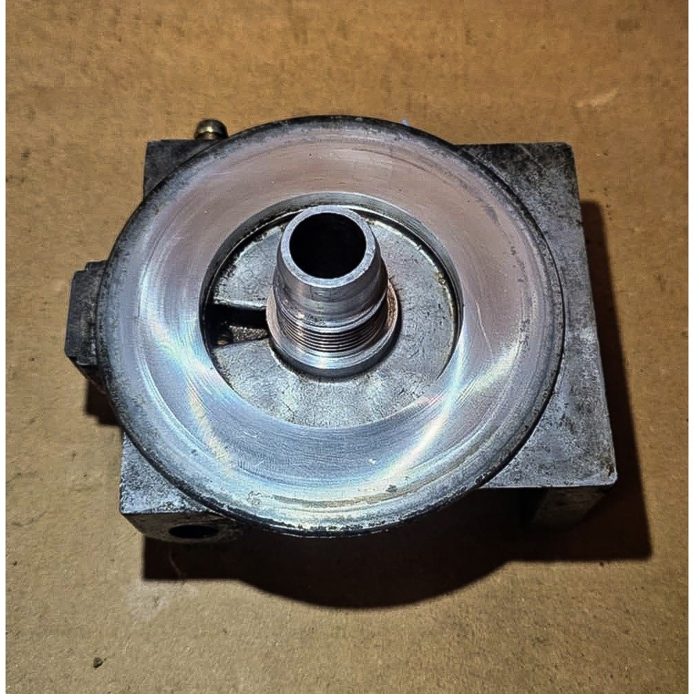 Fuel filter base, 2x 5/16" hose barbs, SAME SIDE (321)