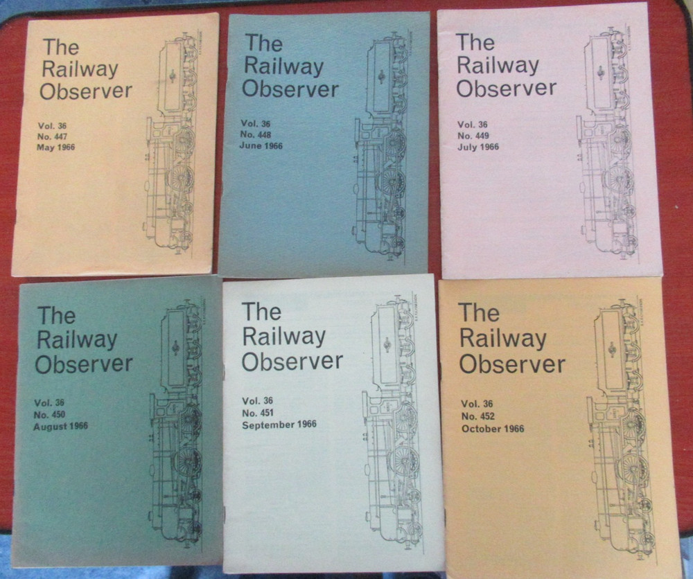 The Railway Observer Magazine X6  1966