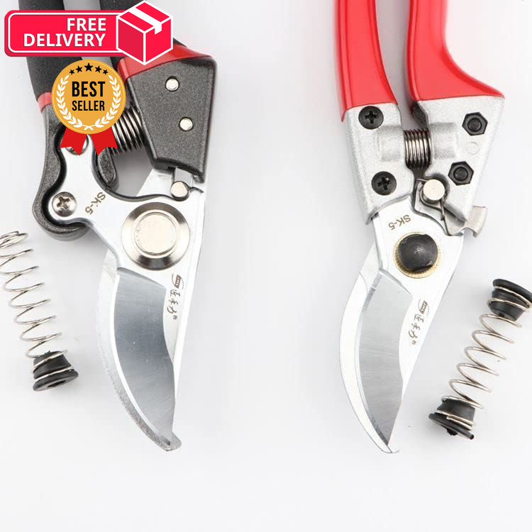 TorSor 3 Set Precision Pruner Spring Replacement with Rubber Base End Silver