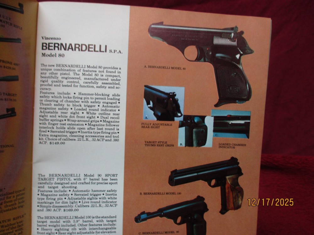 1975 INTERARMS High-End Catalog, Original