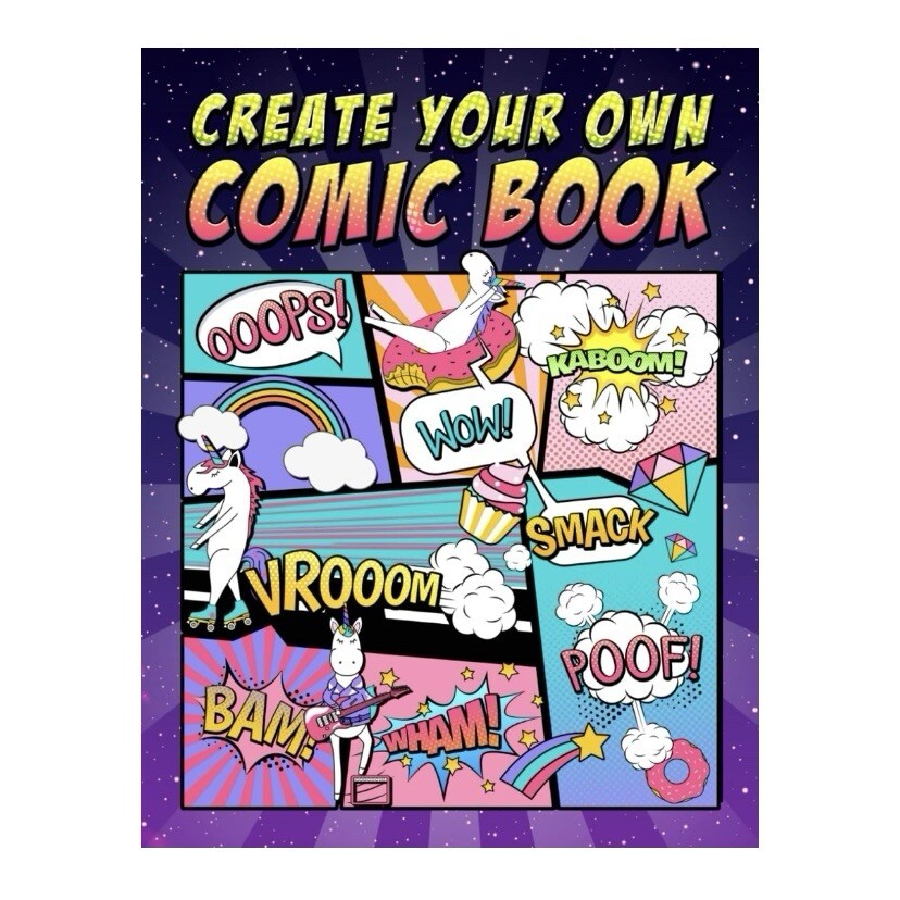 Create Your Own Comic Book: 100 Blank Comic Book Template