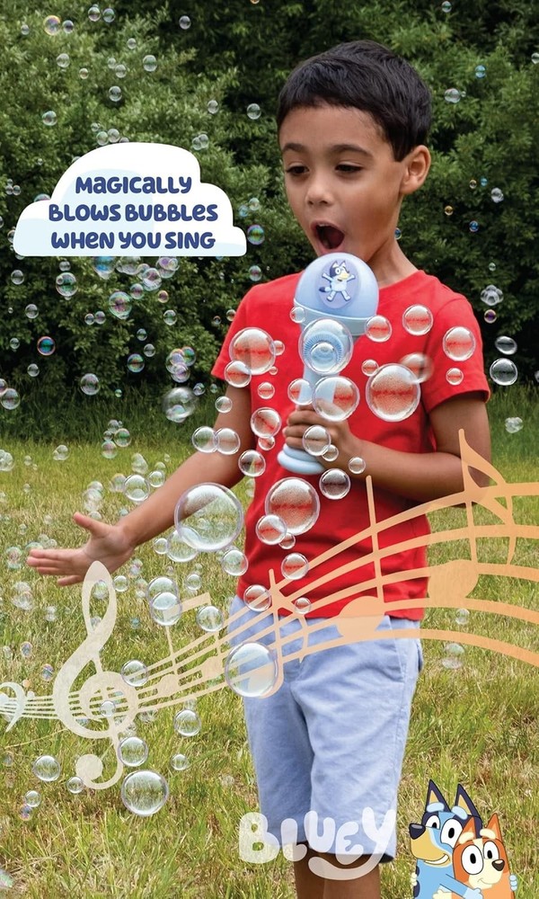 Bluey Dance Mode Bubble Maker & Microphone Set - Perfect for Easter or Birthdays