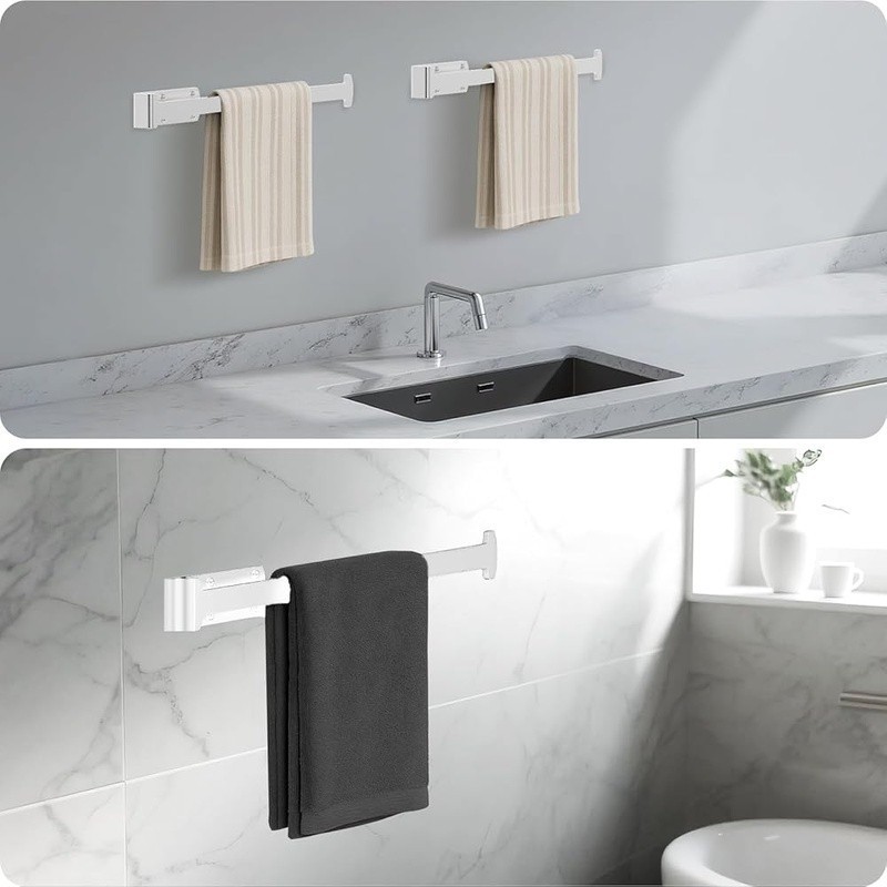 Wall Mount Clothes Hanger Holder Organizer Metal Space Saving Solution 2-Pack US