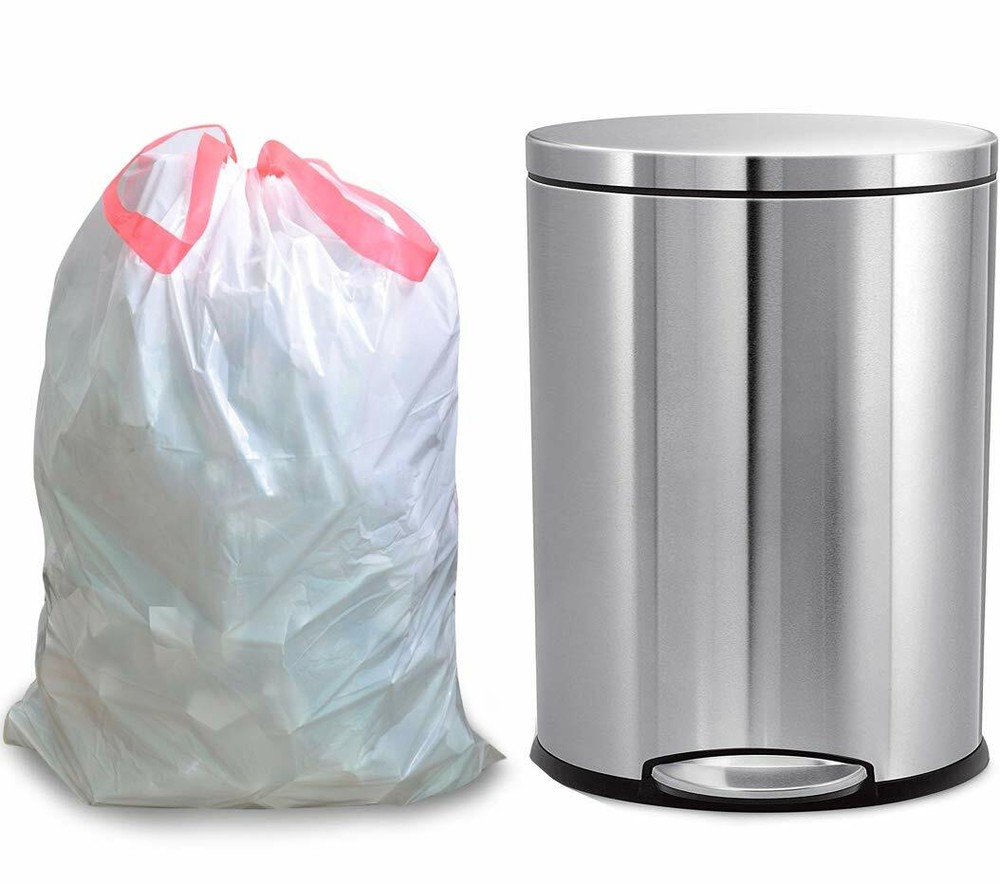 1.2 Gallon Small Drawstring Trash Bags Code A Simplehuman Compatible (240 Count)