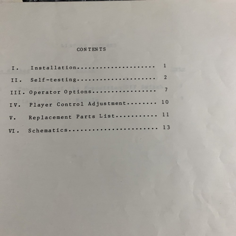 Original ARCADE GAME owners manual ￼Fire One Exidy