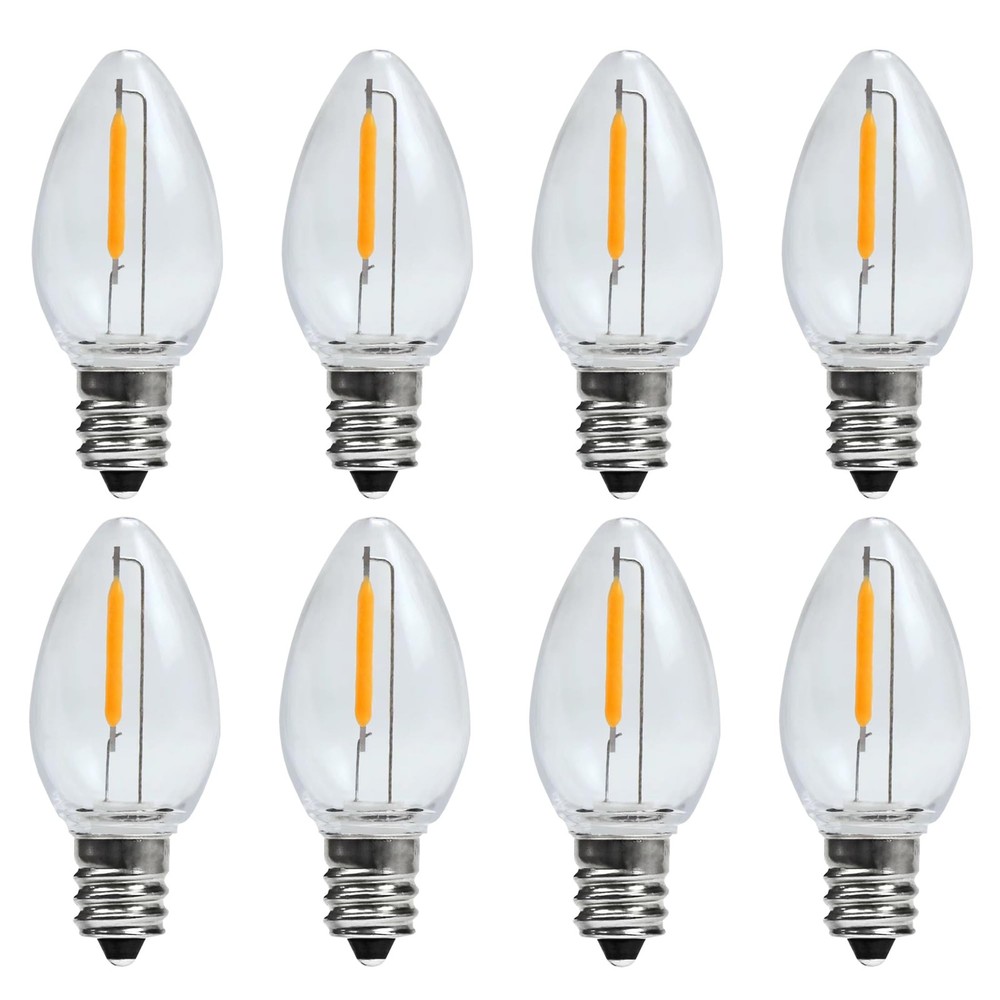 8 Pack LED Night Light Bulbs, C7 Shatterproof Replacement Led Light Bulb for ...