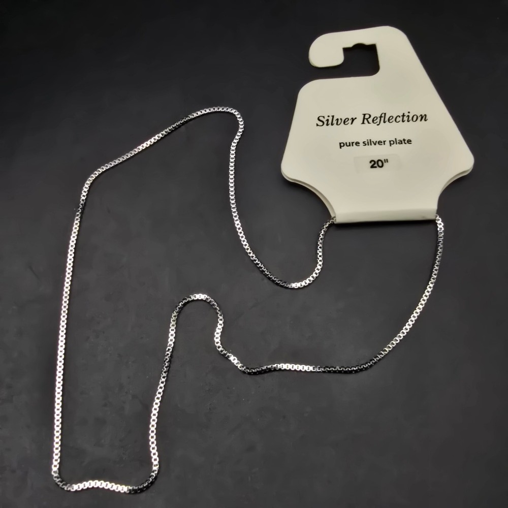 Silver Reflections Silver Plated Chain Necklace 20 Inch NWT