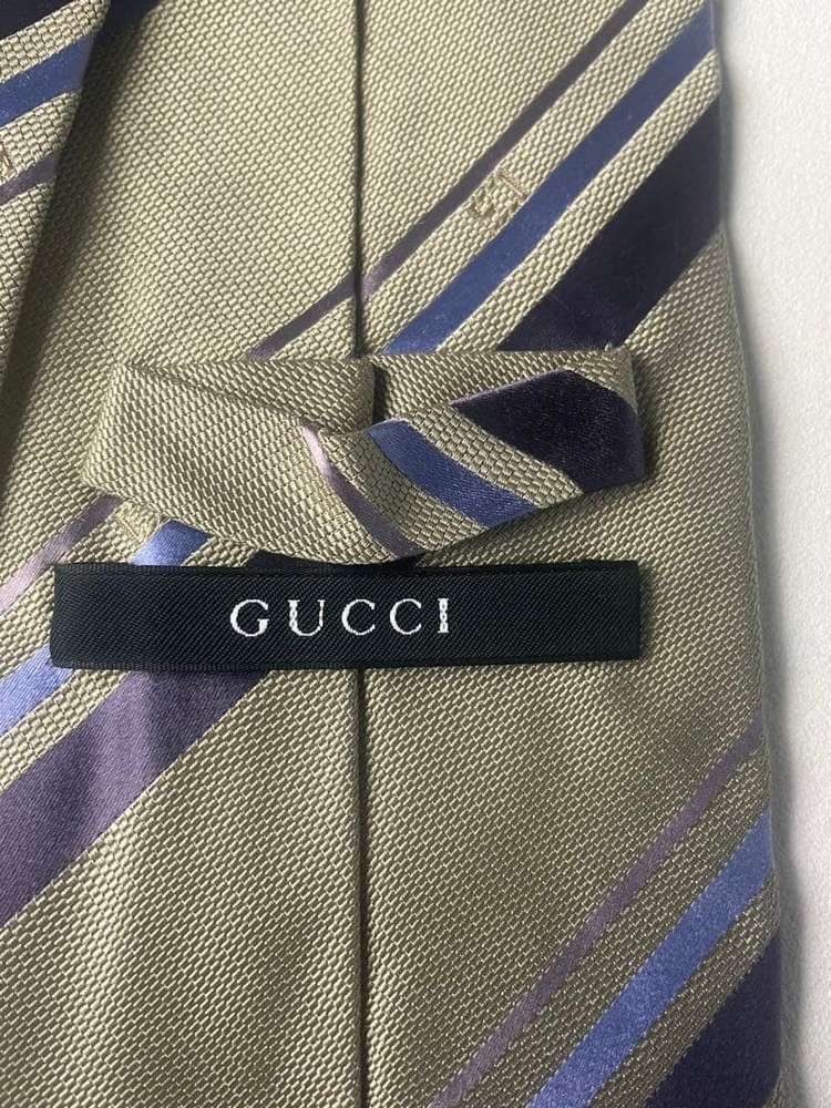 GUCCI striped silk tie