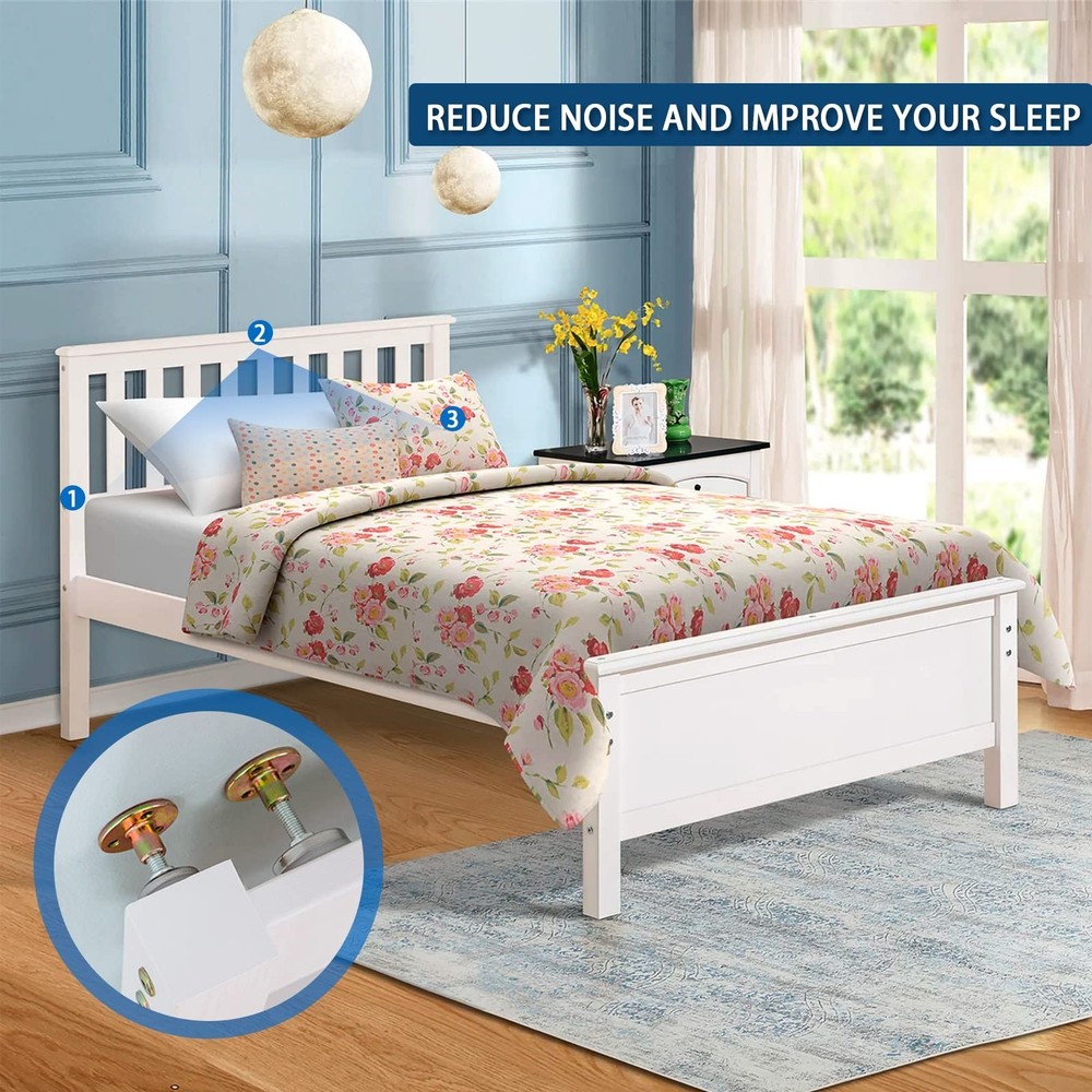 Litoexpe 4 Pcs Adjustable Threaded Bed Frame Anti-Shake Tool, Headboard Stopp...