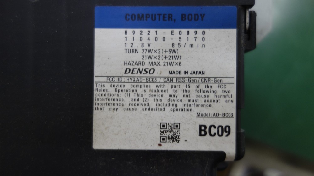 HINO ECM DENSO 89221-E0090