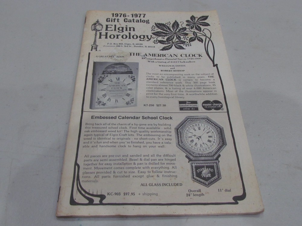 1976-1977 Gift Catalog Elgin Horology