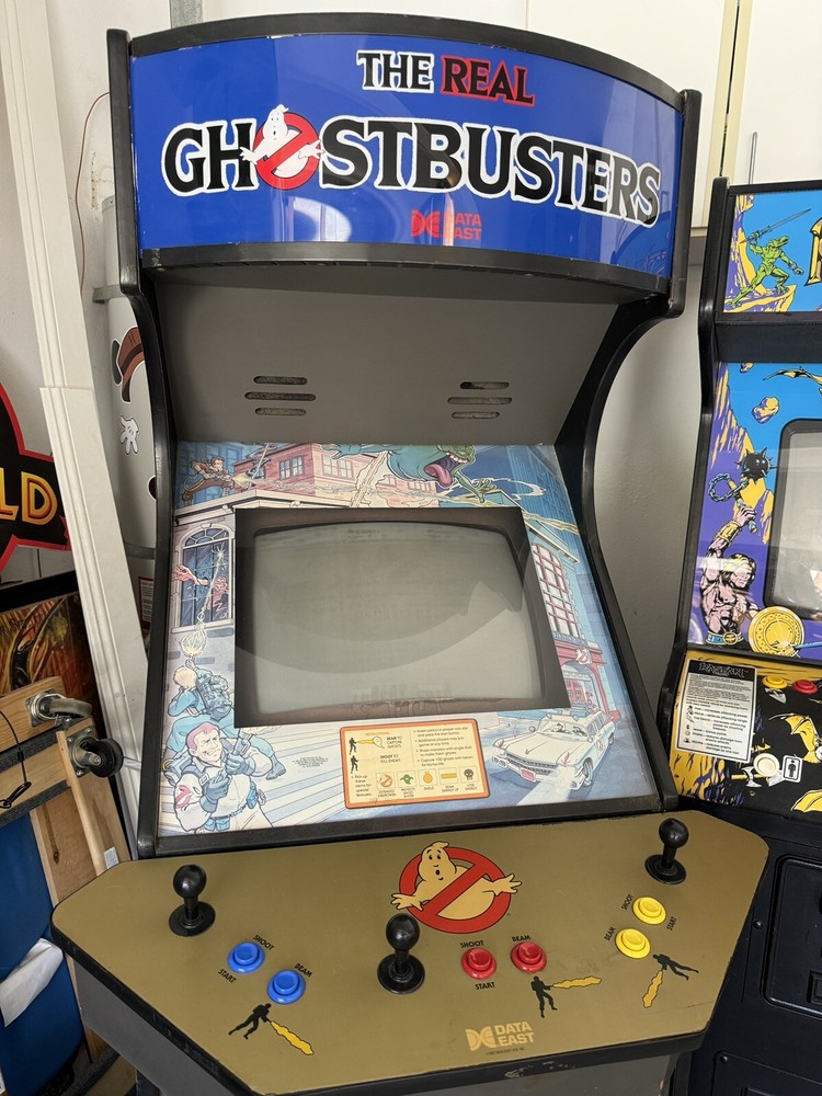 THE REAL GHOSTBUSTERS ARCADE MACHINE DATA EAST 1987 (Excellent) *RARE DEDICATED