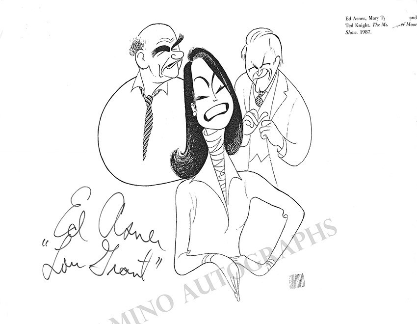 Asner, Ed - Signed Printed Caricature
