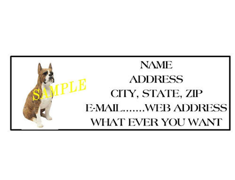 BOXER ADDRESS LABELS COOL!!! #2