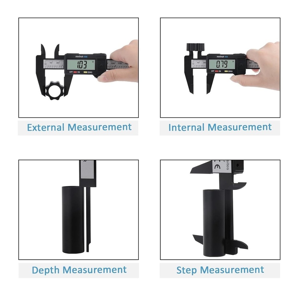 6-Inch Electronic Micrometer Caliper – Auto-Off & Inch/mm Conversion Feature