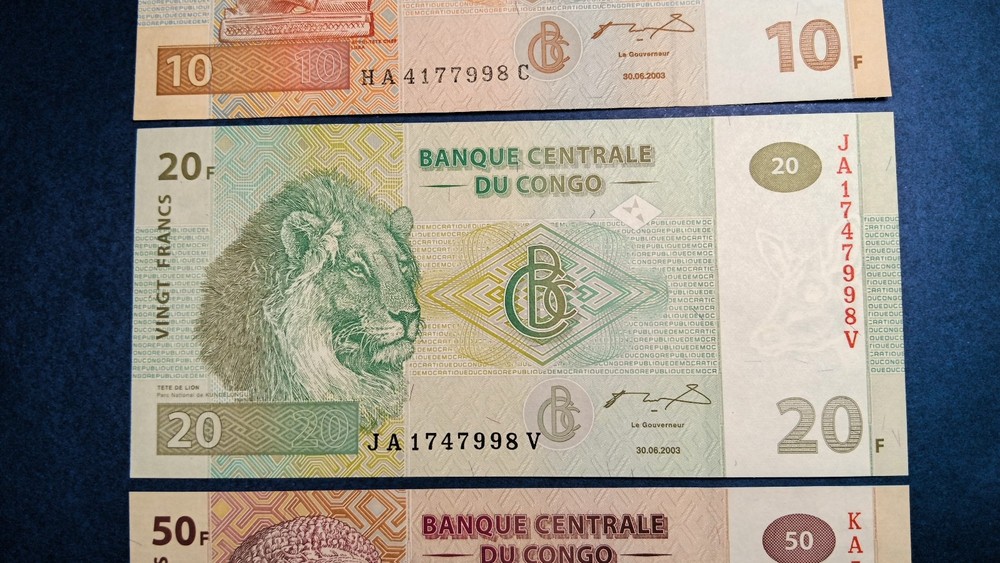 Congo 10 50 20 10 Centime UNC 2003 and 2007