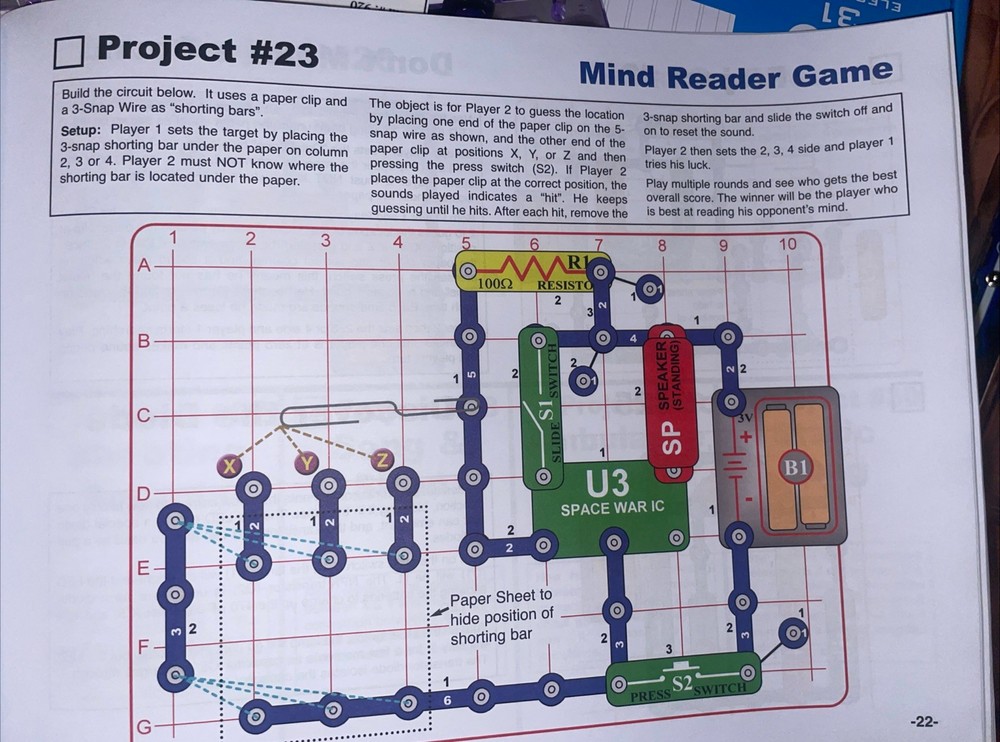Snap Circuits Skill Builder By Elenco 31 Pieces To Create 125 Projects. SB-125