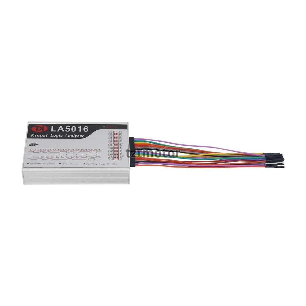 LA5016 USB Logic Analyzer 16CH 500MHz Sampling 5G Sample Depth PWM Output
