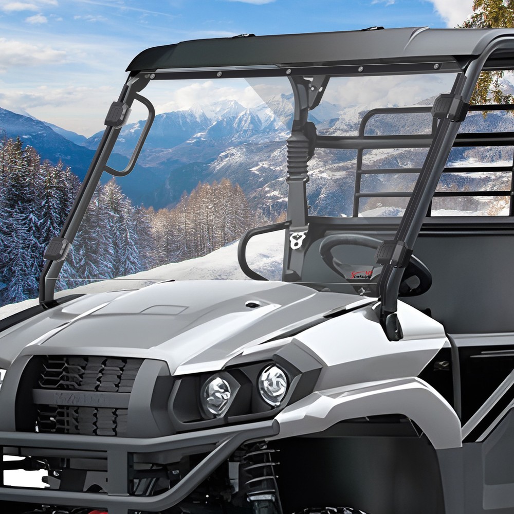 Front Windshield Windscreen Scratch Resistant for 2019-2026 Kawasaki Mule PRO-MX