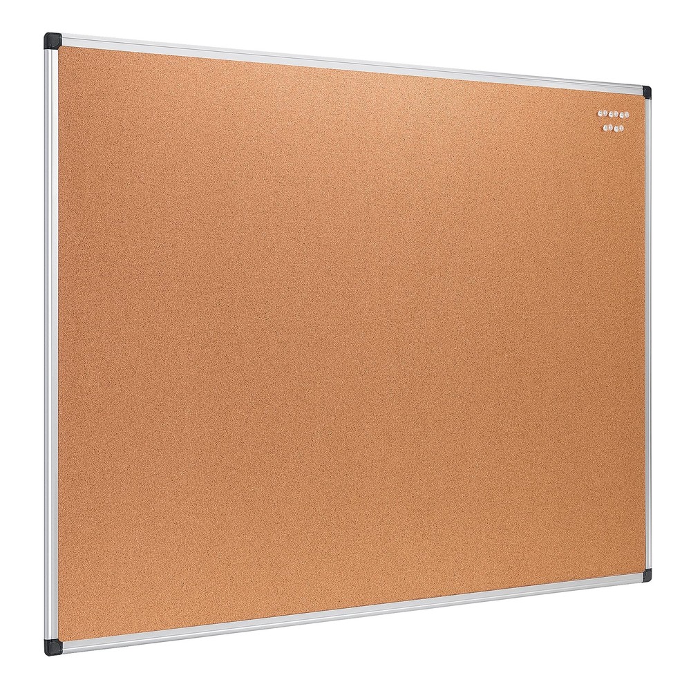 Basics Rectangular Bulletin Board, Cork Board for Wall, Vision Board for Clas...