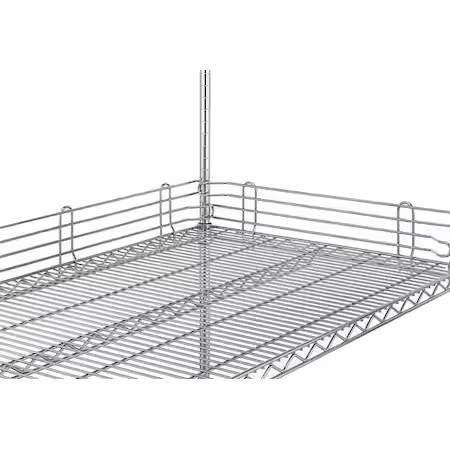Metro L72n-4C Stackable Shelf Ledge, D X 72"W X 4"H, Chrome, Pk2