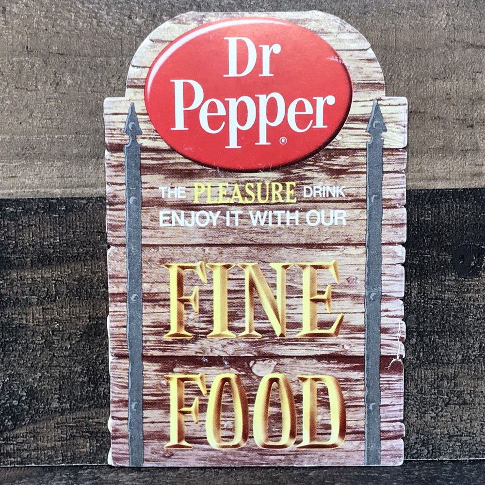Vintage DR PEPPER Folding Paper Restaurant Table Diner Advertisement Tower