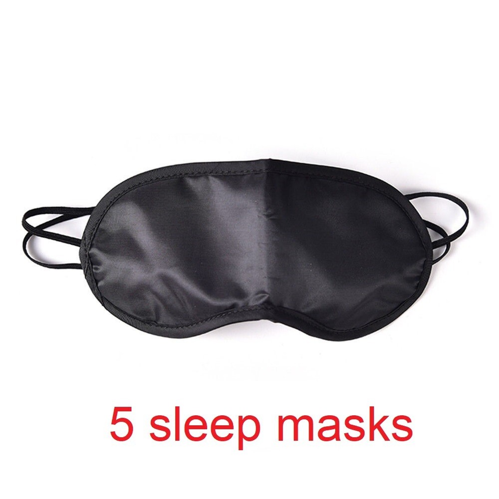 5 Eye Mask Sleep Soft Shade Cover Rest Relax Sleeping Blindfold