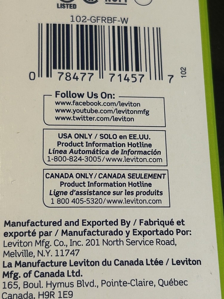 New Leviton Smartlockpro GGCI