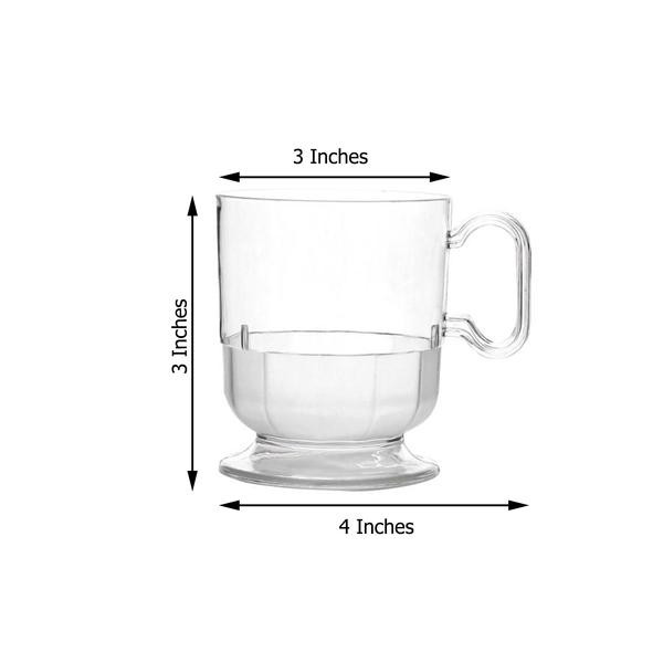 5 oz Clear Plastic Disposable Coffee Cups With Handle Wedding Tableware