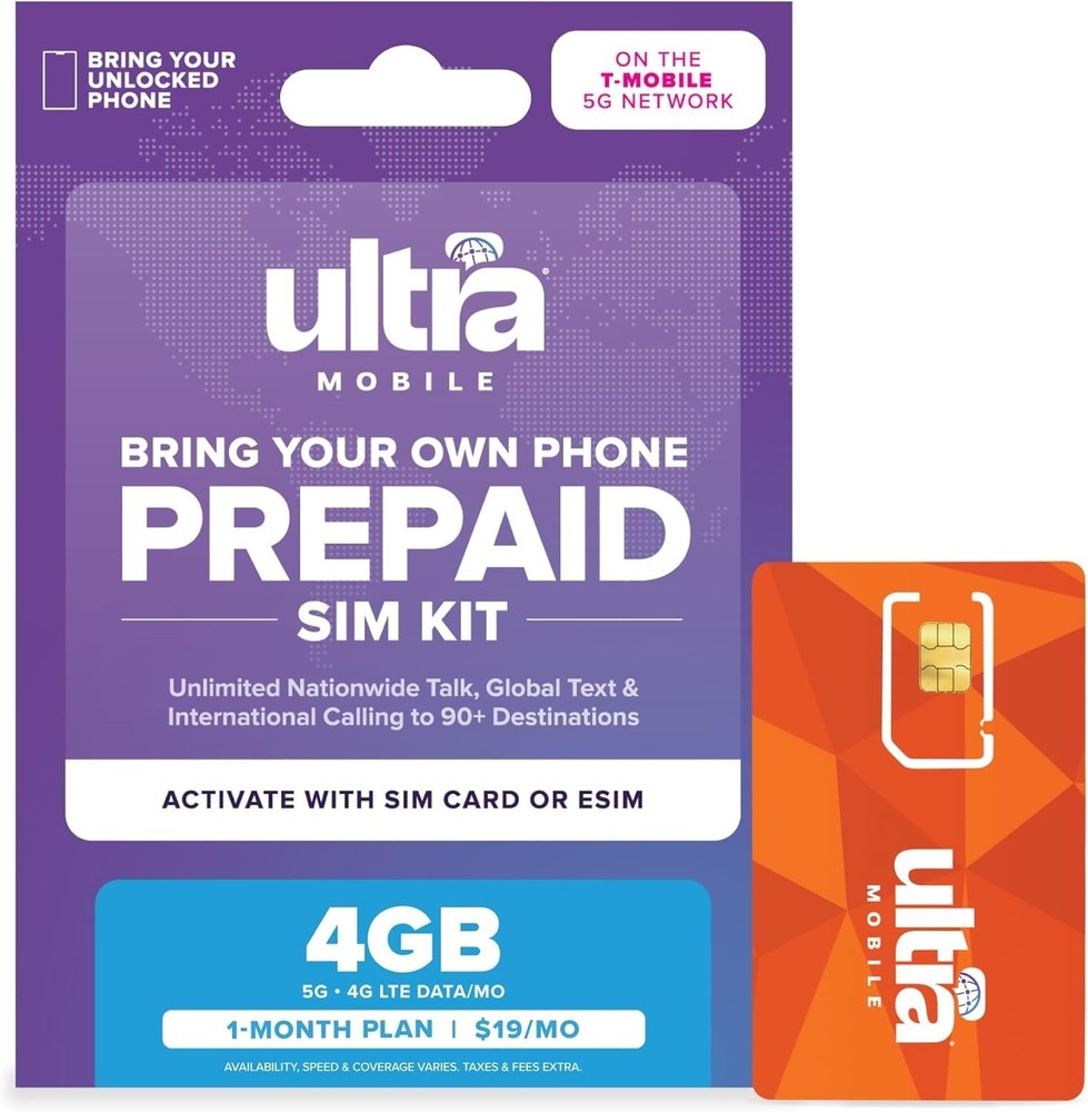 T-Mobile $19/ Prepaid Plan: Unlimited Talk & Text, 4GB High-Speed Data