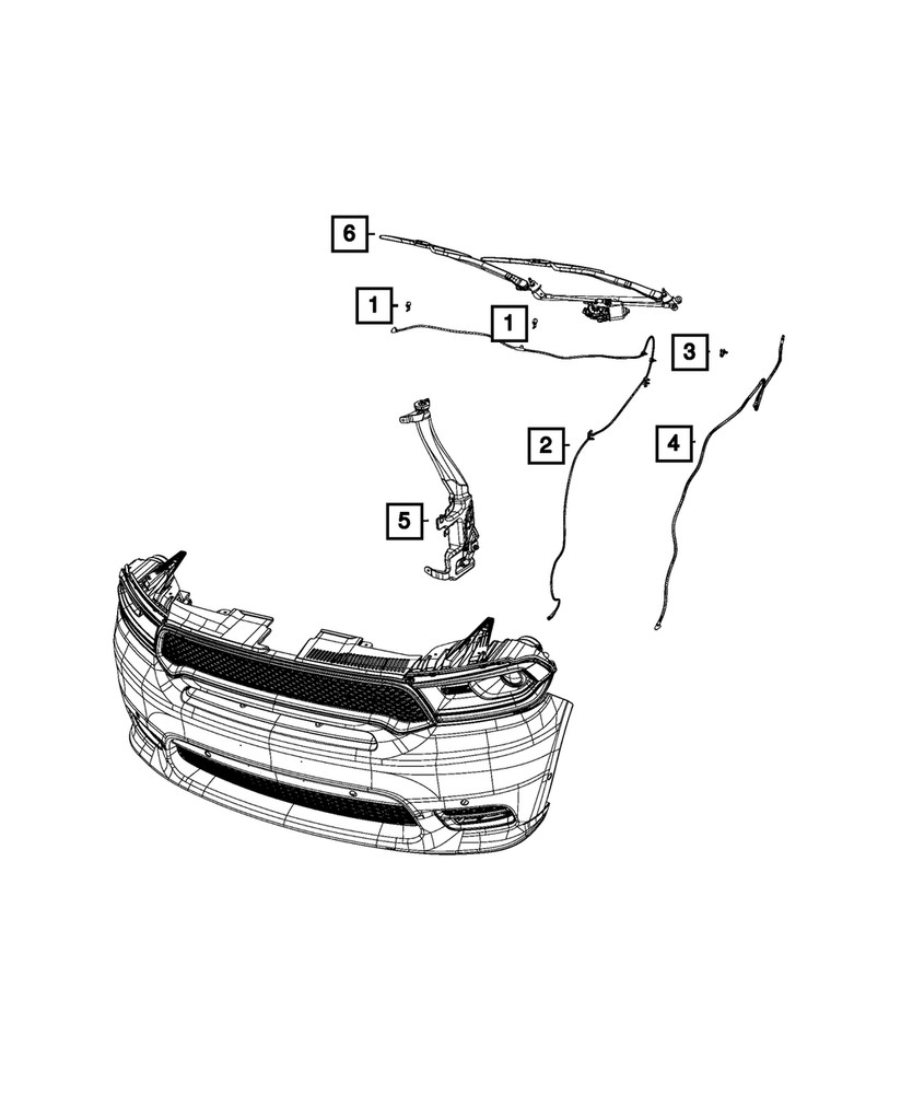 Genuine Mopar Windshield Washer Hose 68275595AC