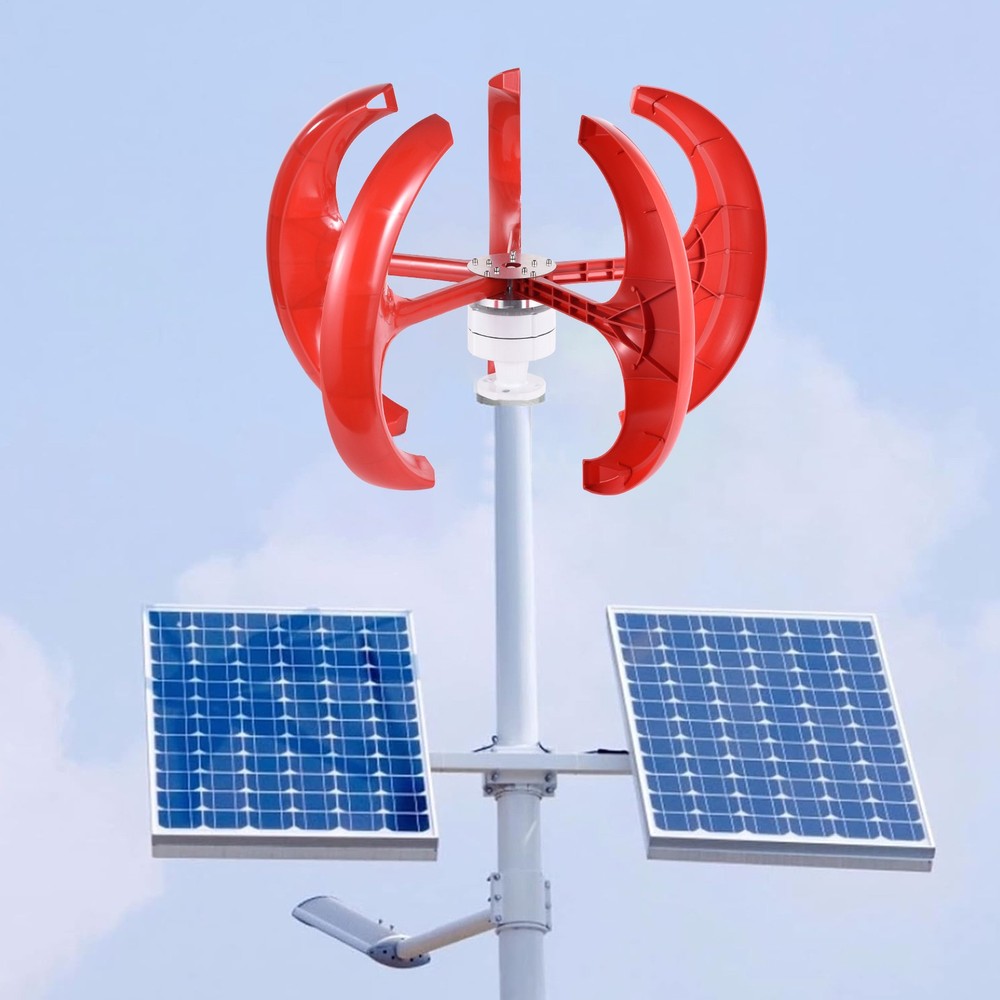 1000W 24V Vertical Axis Wind Power Turbine Generator Controller Home Windmill