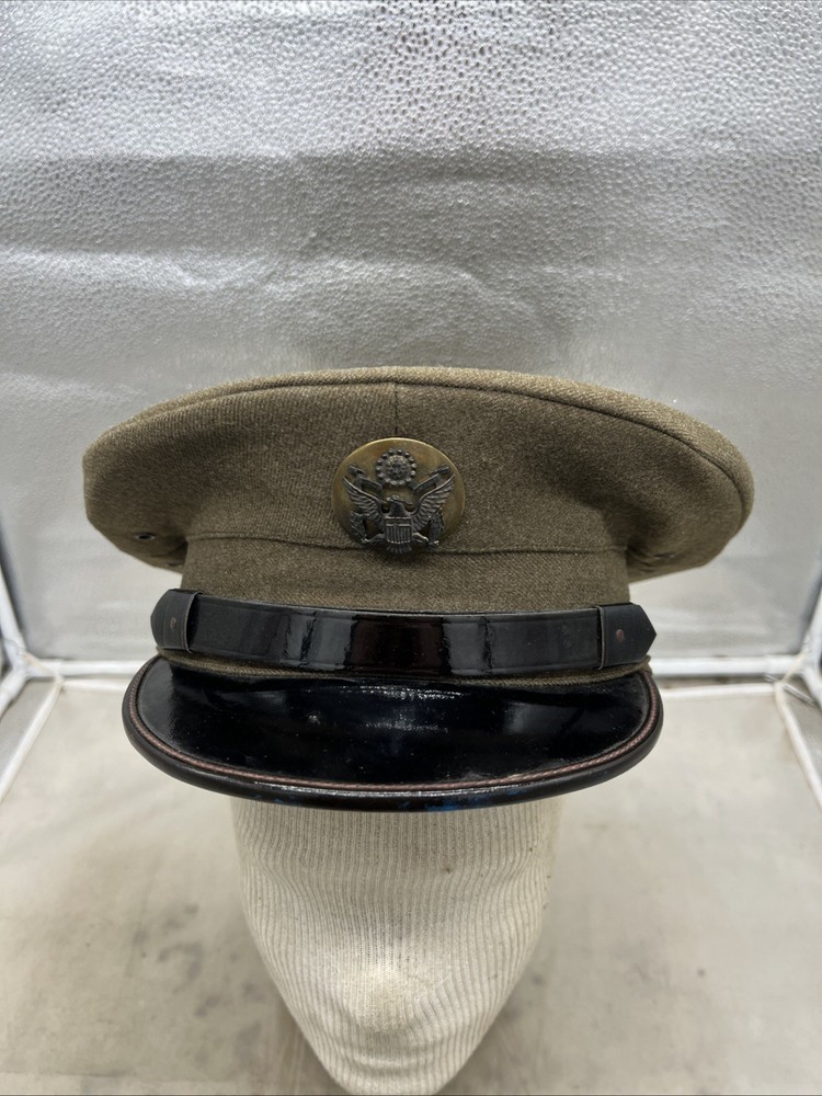 WW2 US Army Enlisted Men’s Visor Hat OD Size 7 (RF