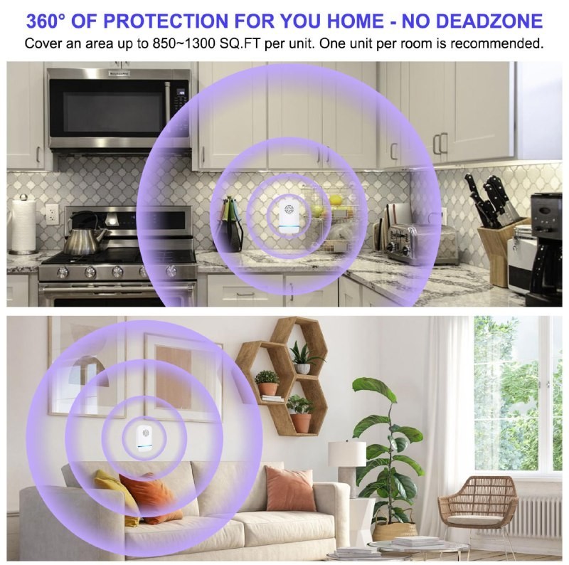 6 pcs Ultrasonic Pest Repeller Control Electronic Repellent Bug Pests