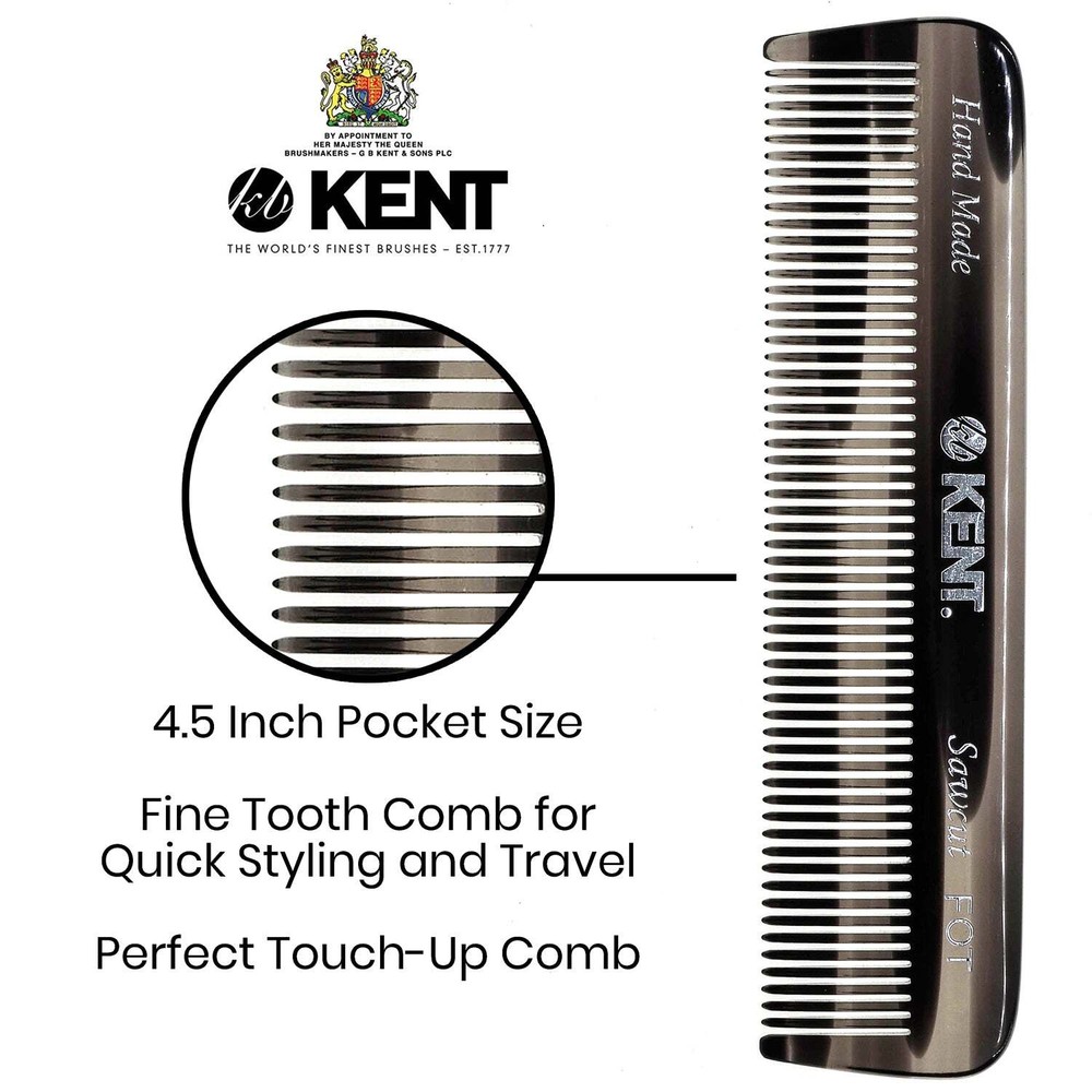 4.5" Handmade Fine Tooth Pocket Comb