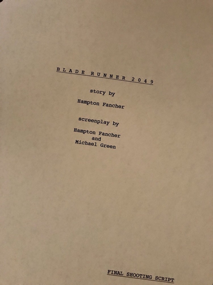 Warner Bros. BLADE RUNNER 2019 / 2049 SAGA Rare Script SCREENPLAY SET Collection