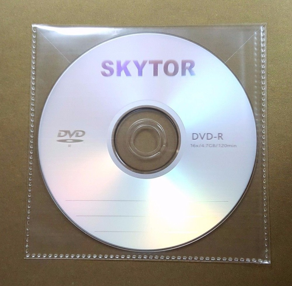 1000 CD DVD CPP Clear Plastic Sleeve with Flap, Stitching on Borders 100micron
