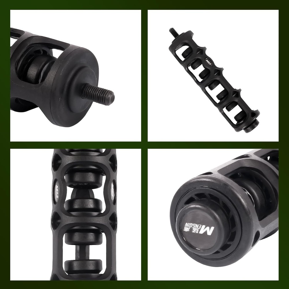 Archery 6" Lightweight Bow Stabilizer - Flexible Coupling Stabilizer for Compoun