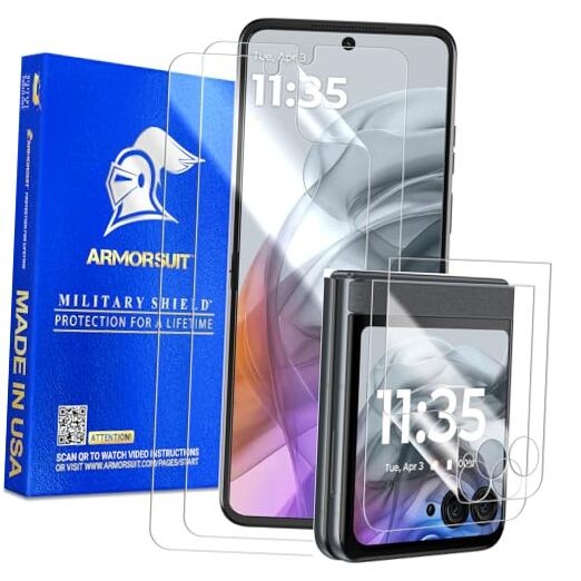2+2 Pack Screen Protector for Motorola Razr (2024) Case Friendly