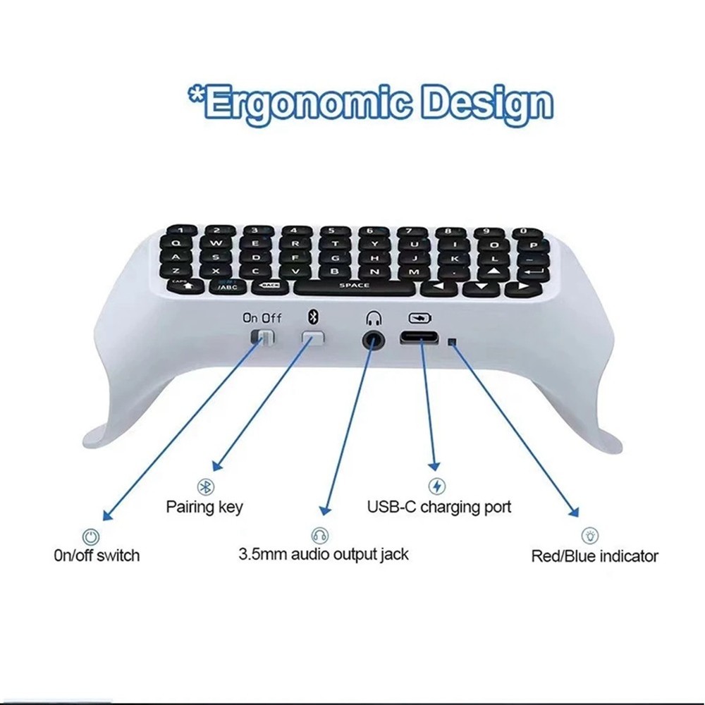 Keyboard for Game Console Bluetooth External Keyboard for Playstation51081